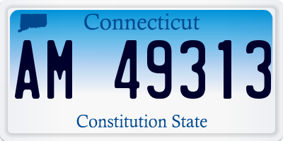 CT license plate AM49313