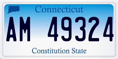 CT license plate AM49324