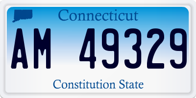 CT license plate AM49329