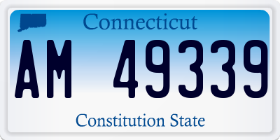 CT license plate AM49339