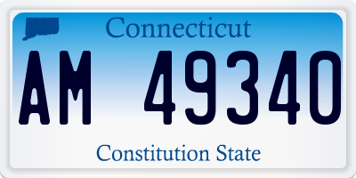 CT license plate AM49340