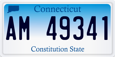 CT license plate AM49341