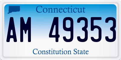 CT license plate AM49353