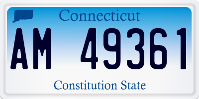CT license plate AM49361