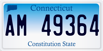 CT license plate AM49364