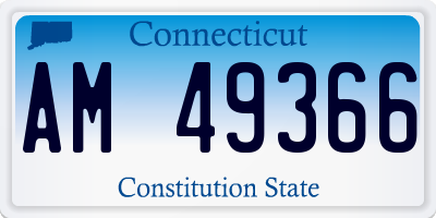 CT license plate AM49366