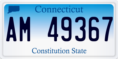 CT license plate AM49367