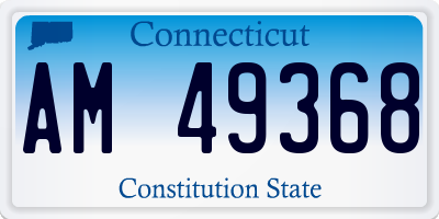 CT license plate AM49368
