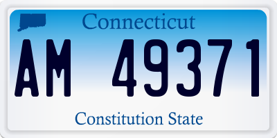 CT license plate AM49371