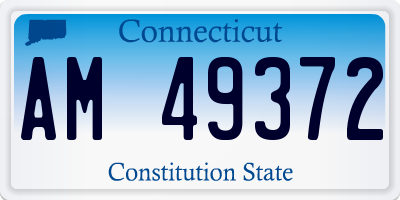 CT license plate AM49372