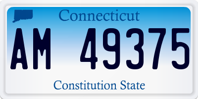 CT license plate AM49375