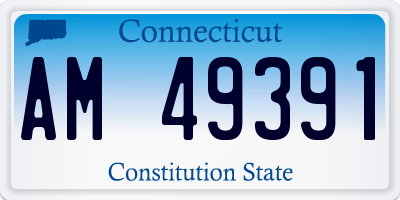 CT license plate AM49391