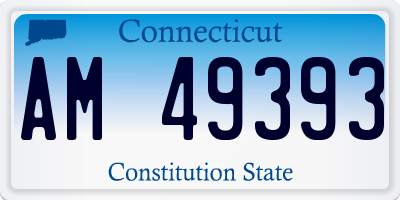 CT license plate AM49393