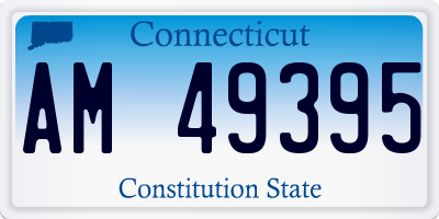 CT license plate AM49395