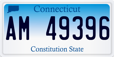 CT license plate AM49396