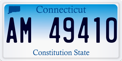CT license plate AM49410