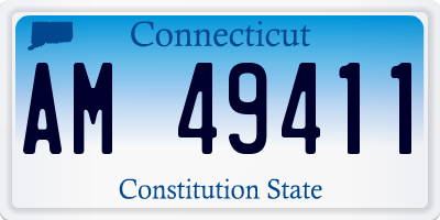 CT license plate AM49411