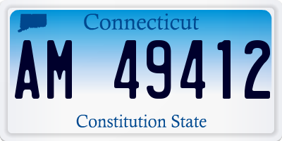 CT license plate AM49412