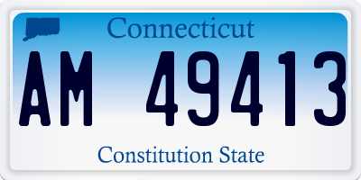 CT license plate AM49413
