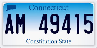 CT license plate AM49415