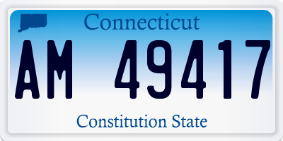 CT license plate AM49417