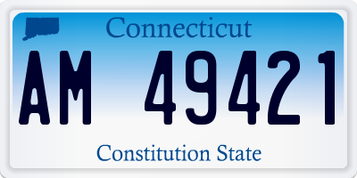 CT license plate AM49421