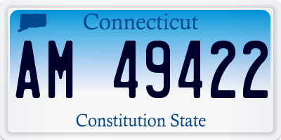 CT license plate AM49422