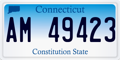 CT license plate AM49423