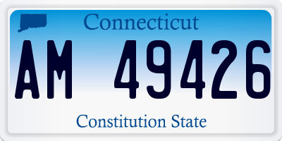 CT license plate AM49426