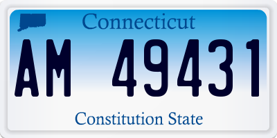 CT license plate AM49431