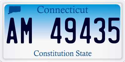 CT license plate AM49435