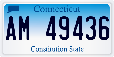 CT license plate AM49436