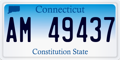 CT license plate AM49437