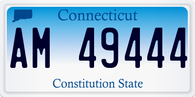 CT license plate AM49444