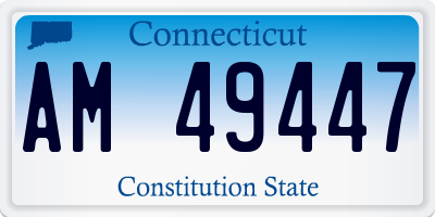 CT license plate AM49447