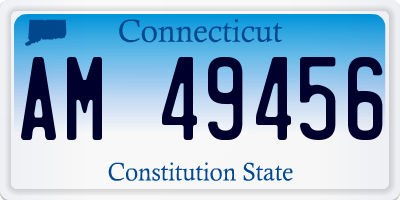 CT license plate AM49456