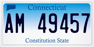 CT license plate AM49457
