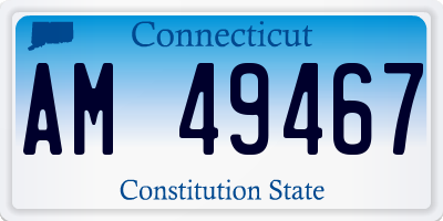 CT license plate AM49467