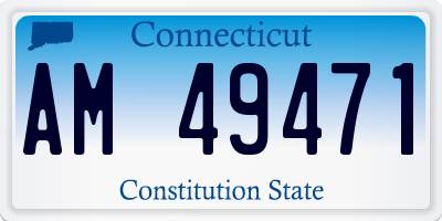 CT license plate AM49471