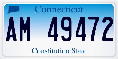 CT license plate AM49472