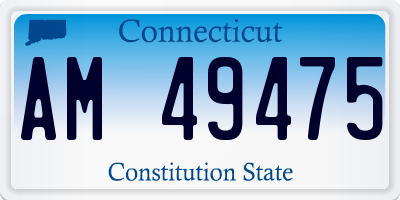 CT license plate AM49475