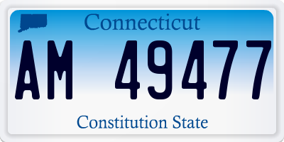 CT license plate AM49477