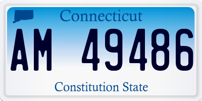 CT license plate AM49486