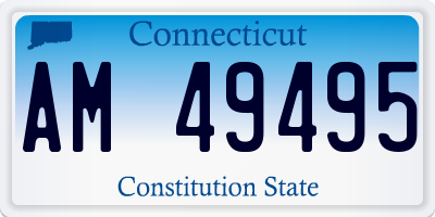 CT license plate AM49495