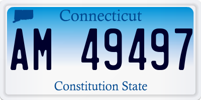 CT license plate AM49497