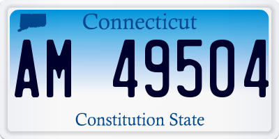 CT license plate AM49504