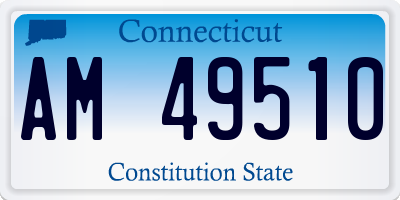 CT license plate AM49510