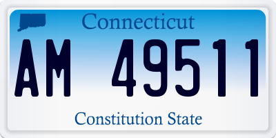 CT license plate AM49511