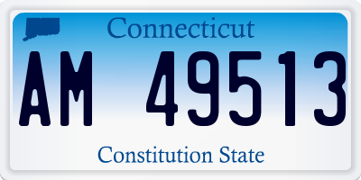 CT license plate AM49513
