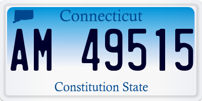 CT license plate AM49515